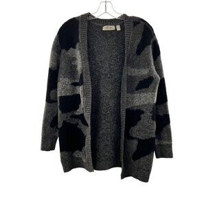 RD Style Women's Camouflage Knit Cardigan Open Front Gray/Black Size Medium